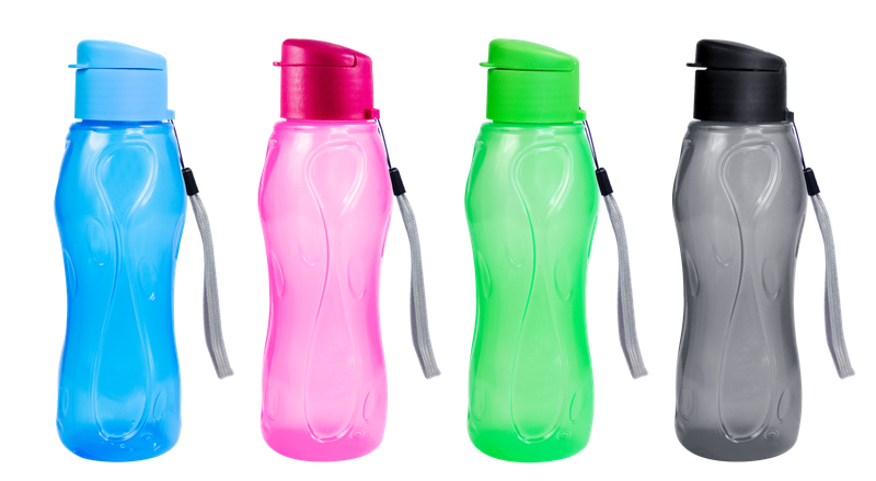 Arctic Ice Water Bottle with Flip Cap - 500ml - Assorted - 4 Pack