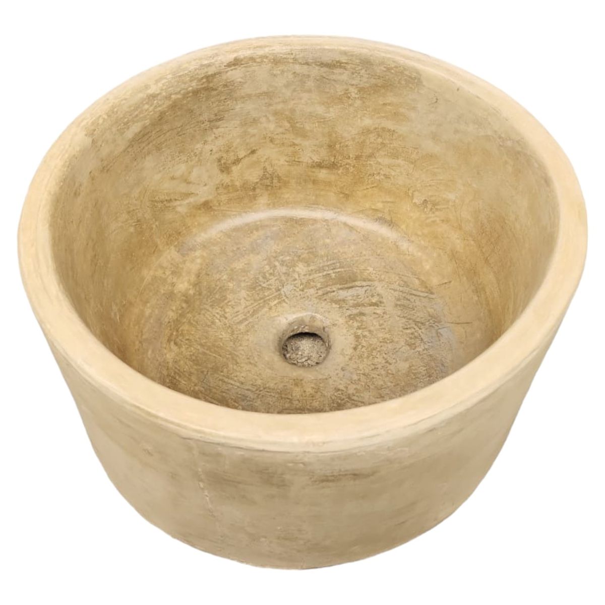 Sandstone Round Concrete Hade Made Bespoke Basin 40cm x 40cm x 20cm