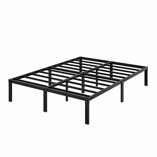 Queen Size Metal Platform Bed Frame with Steel Slat Support