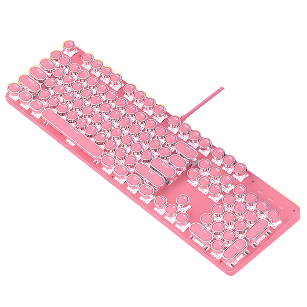 Mechanical Keyboard Cute Girl Heart Pink Keyboard Compatible with Mac/PC