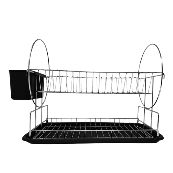 Casa Catania 201 2tier Chrome-Plated Dish Drainer -Pp Black (Ddcat201ppbk)