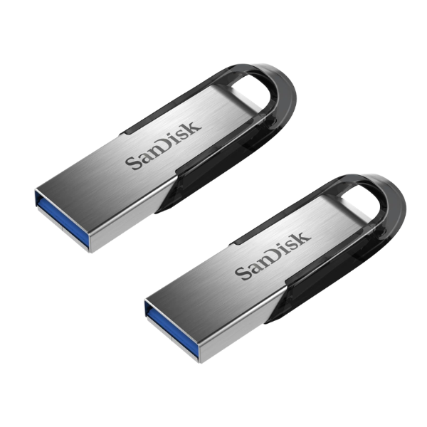 SanDisk 64GB Ultra Flair USB 3.0 Flash Drive x 2 - SBR Bundle