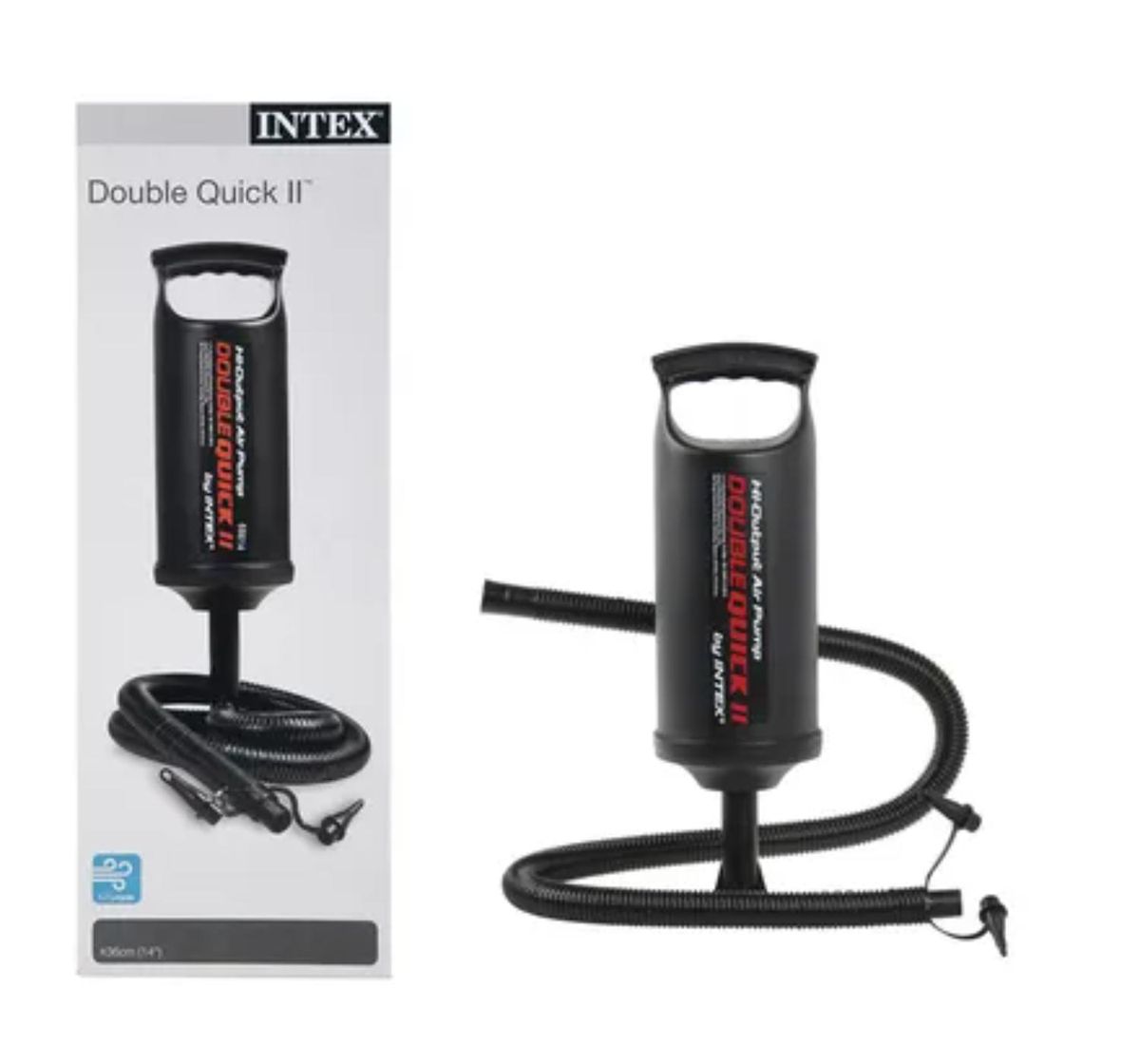 Pompe à Air Intex Hi-Output Double Quick III S – Manuelle 2,8 L/cycle – Camping