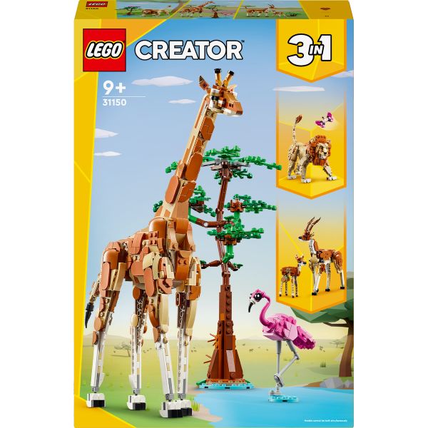 LEGO® Creator 3in1 Wild Safari Animals 31150 Building Toy Set - 780 Pieces