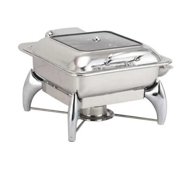 Castello Square Dish- 2/3 On Stand Glass Lid