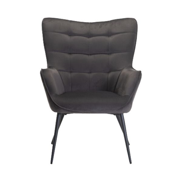 Bjorn Velvet Chair - Dark Grey