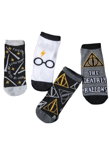 Harry Potter Dark Series Design Socks, Pack Of 4