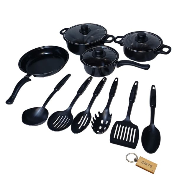 13-Piece Premium Cookware Set for Culinary Excellence sk1-1+Smte Keyring