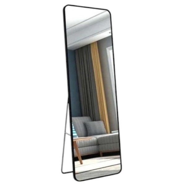 Metal Frame Square 162 cm x 57 cm Glass Mirror