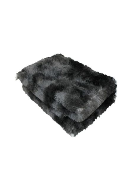 Soft Shaggy Rug - Black &amp; Grey