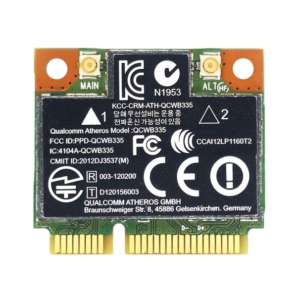 AR9565 WiFi Card QCWB335 Mini PCIE Bluetooth 4.0 for XP Win7/8 Linux