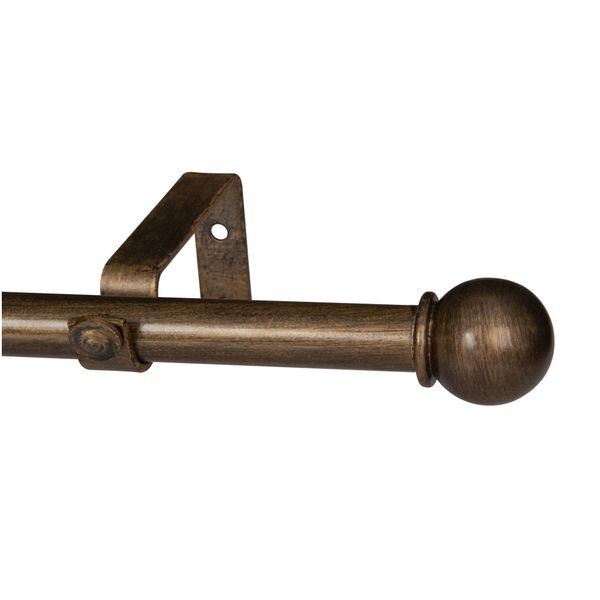 22mm Gothic Single Pole Set-Ball Finial-Bronze-2.5m