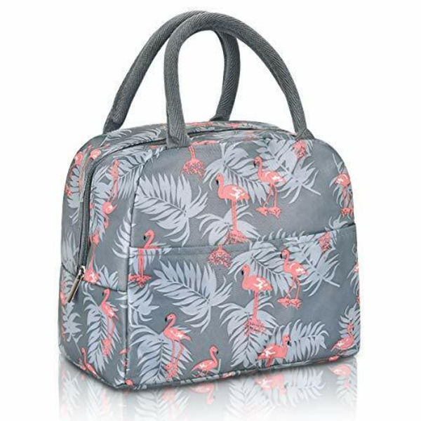 Lunch Picnic Bag - Grey Flamingo