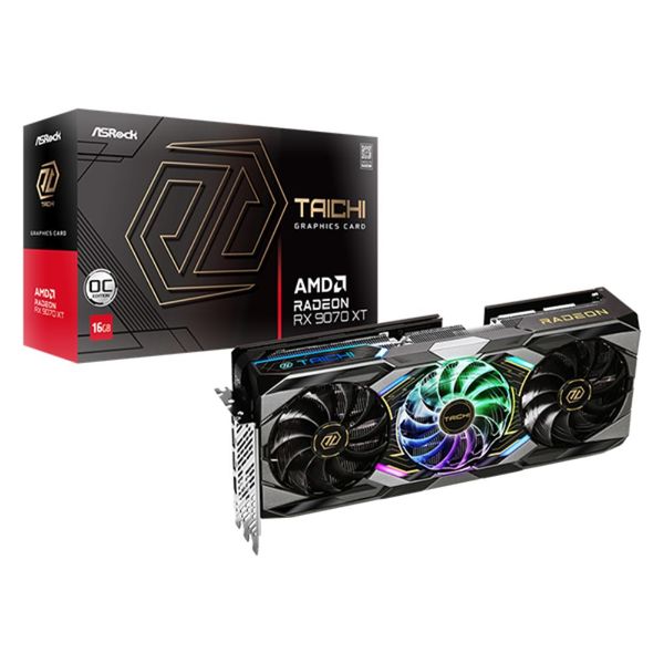 ASRock Radeon RX 9070 XT Taichi 16GB OC GDDR6 Graphics Card