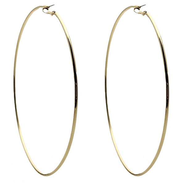 purpleX Large Hoop Earrings-1 Pair 12cm Gold Tones Earring