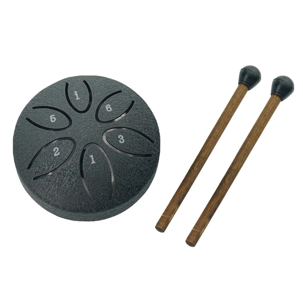 Music Mini Handpan Steel Tongue Drum Chime With Note Sticks -8cm