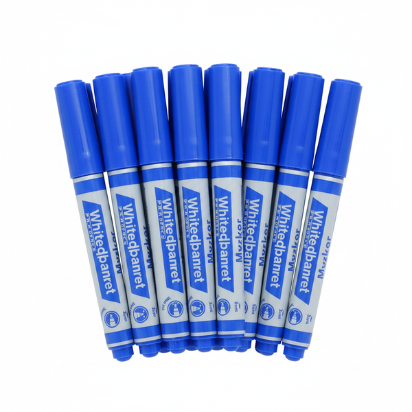 Parrot Blue Bullet Tip Whiteboard Markers - 10 Piece Set