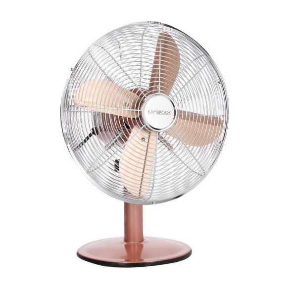 Kambrook 30cm Rose Gold Designer Desk Fan for Home or Office Buy
