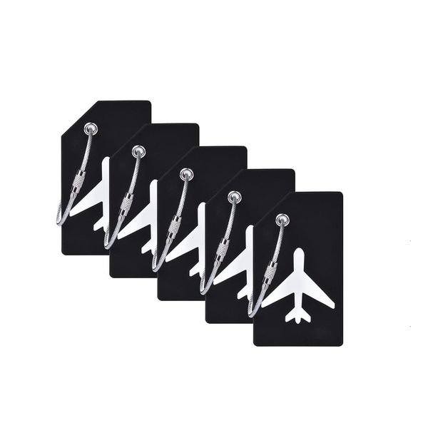 5 Pack Luggage Tags with Stainless Steel Loops