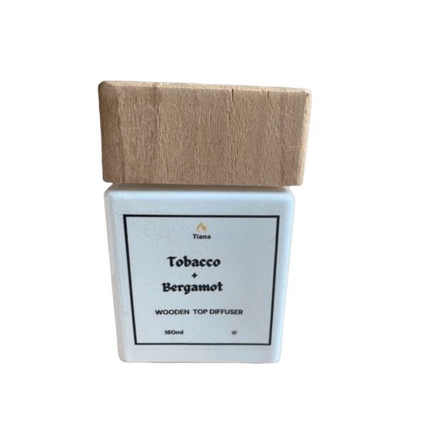TTiana Wooden Top Diffuser - 180ml - Tobacco + Bergamot