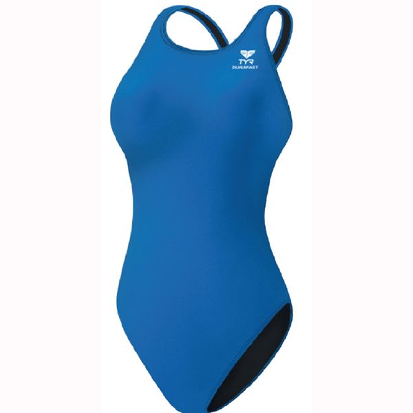 TYR Durafast Elite Solid Maxfit Bathing Suit with Lower Leg - Navy