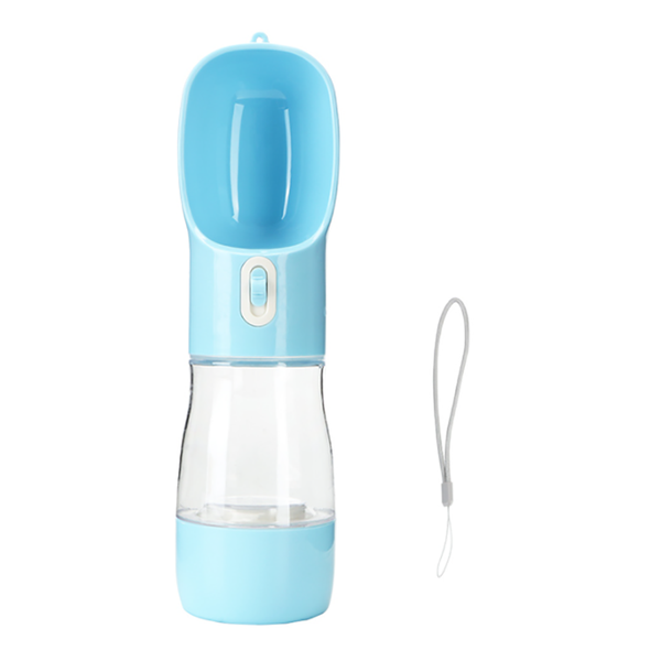 2 in 1 Portable Pet Water Bottle - Blue