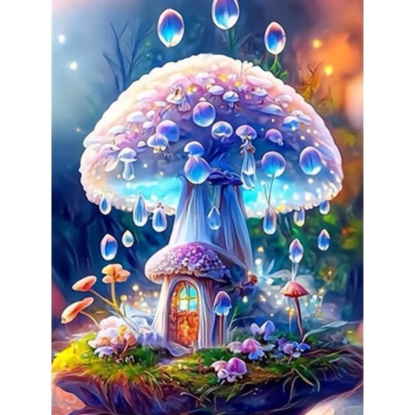 5D Diamond Kit Aurora Castle, Home &amp; Office Decor, Holiday Gift