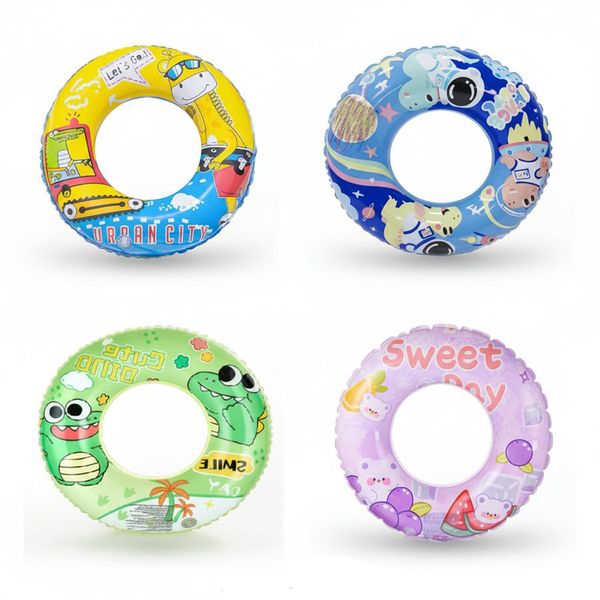Kids Swim Ring Tubes 4 Piece - Fun &amp; Safe Pool Floats (4 Designs)