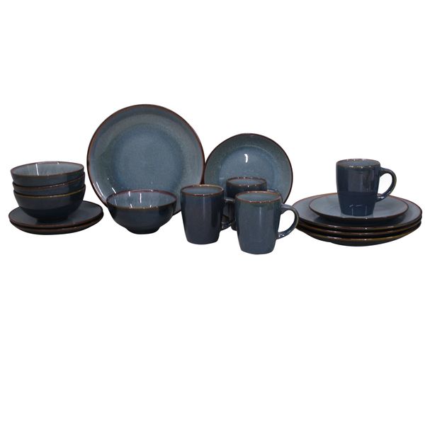 LMA 16 Piece Round Reactive Glaze Dinnerware Set PC08-BX2