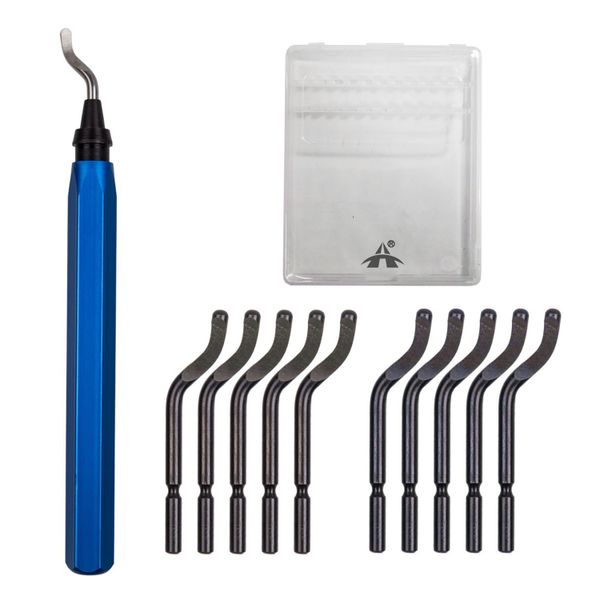 ALANES Deburring Tool Kit with 10 Pieces High-Speed Rotary Deburr Blades