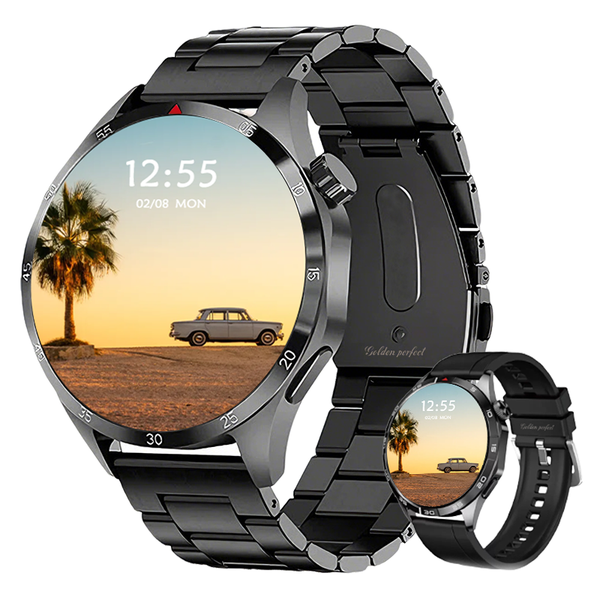 Android &amp; iOS Compatible Men's Smartwatch 1.43" 120+ Sports Fitness Watch