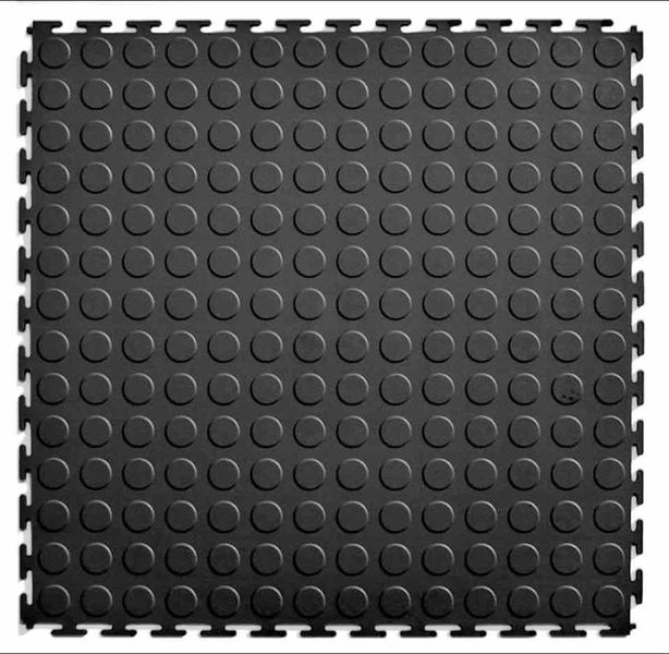 Fine Living - PVC Interlocking Tiles 1 Sqm - 4 Tiles Per Pack - Black