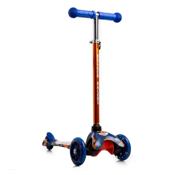 Mini Deluxe 3 Wheel Kick Scooter With Led And Adjustable Height- Dinosaur
