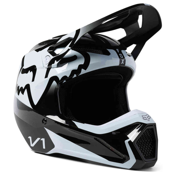 Fox V1 Lead Black/White Helmet