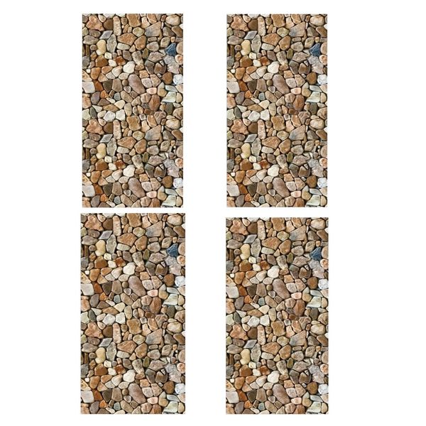 Decor Self-Adhesive Waterproof Natural Stone Pattern Wallpaper 4 Piece - 60cm