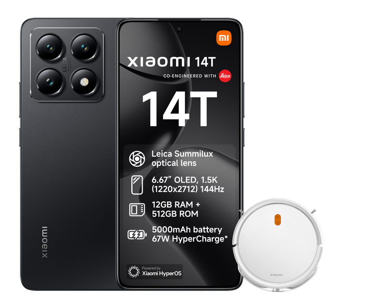 Xiaomi 14T 5G Smartphone - Titan Black (12GB RAM + 512GB)