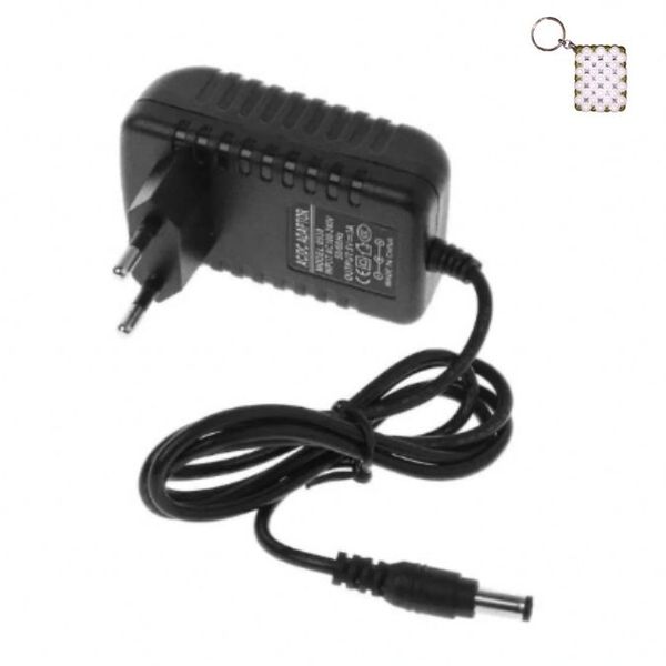 Black Power Supply Charging Adapter And A Keyholder