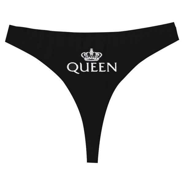 Queen Women's Thong Underwear Panties Soft Breathable Gift for Wife Her