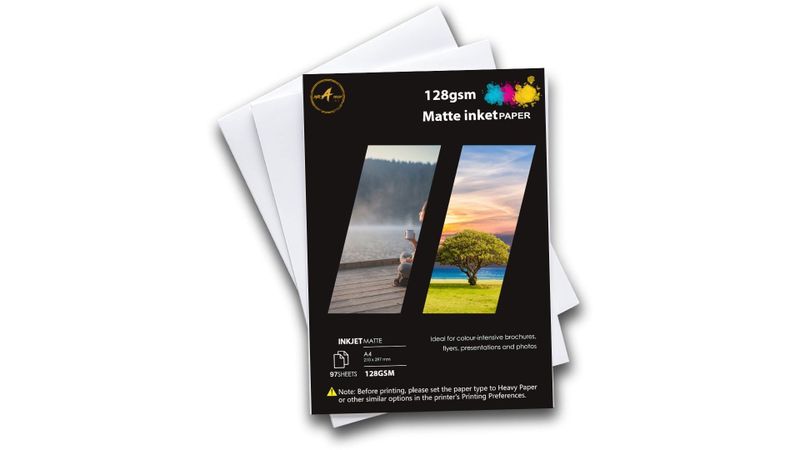 MR A TECH Pro Inkjet Matte Paper 128 GSM A4 (97 sheets) for Cards,Photos