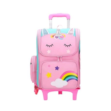 Unicorn Design Student 6 Wheel Trolley School Bag Daily Sale Shop