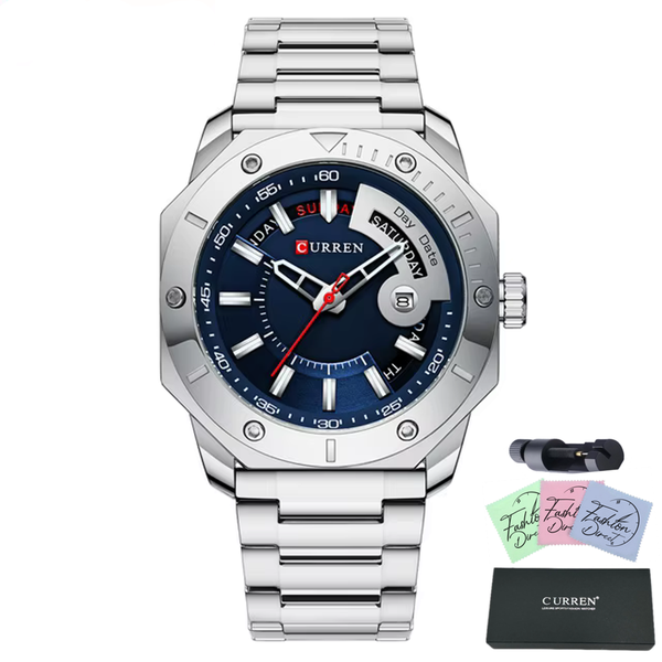 Curren - Men Luxury Stainless Steel Analogue Quartz Sport Watch