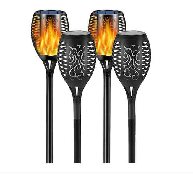 Set of 4 Solar Lights for Outdoor