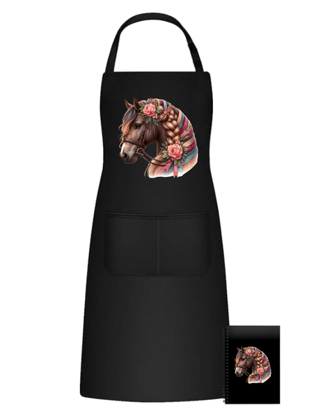 Fun Kitchen Braai Apron - Floral Boho Horse 26