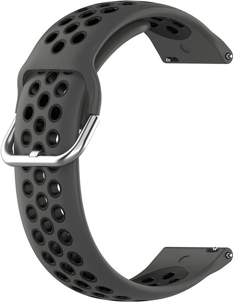 20mm Classic Band Compatible With Samsung Galaxy 42mm(Size:S/M)-Grey/Black