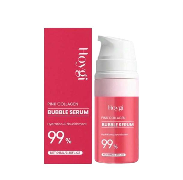 Pink Collagen Bubble Serum - Hydrating &amp; Firming Face Serum