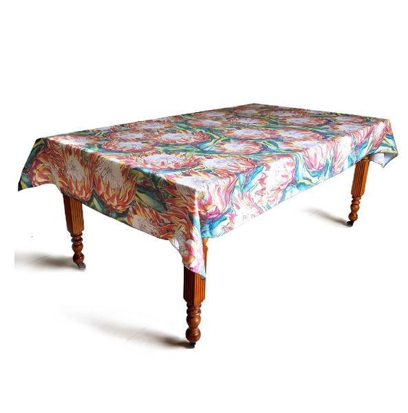 Protea Flower Tablecloth Rectangular - 2.4m x 1.45m