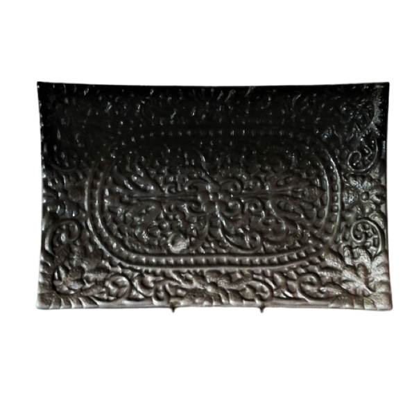 Server Ceramic 38x25x5cm Embroidery Silver Ombre