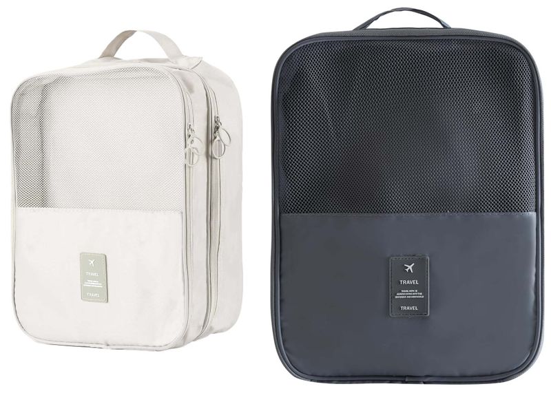 2 Piece Shoe Bags for Travel Holds 3 Pair of Shoes