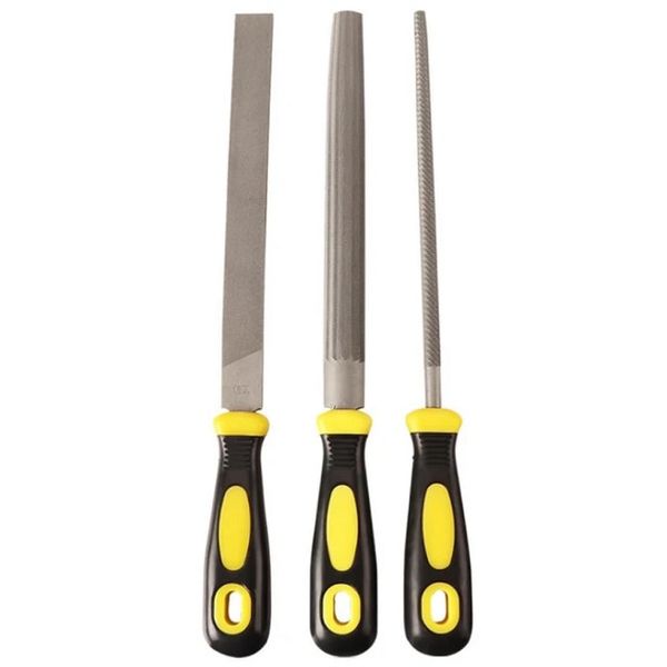 3Piece Round Flat And Half Round Hand Steel File Set