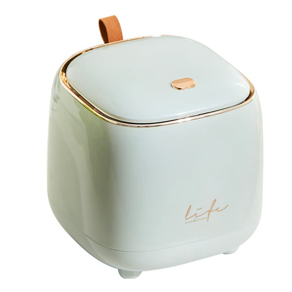 Countertop Trash Can Waste Can With Press Type Lid Creamy Yellow